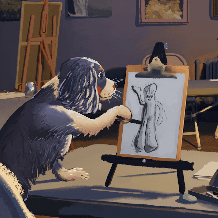 gumby lifedrawing painting